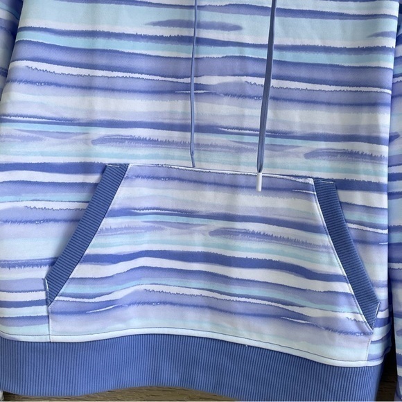 Ladies Footjoy L/S Watercolor Pullover Hoodie Striped Purple Lilac Medium‎ FJ - Picture 8 of 12